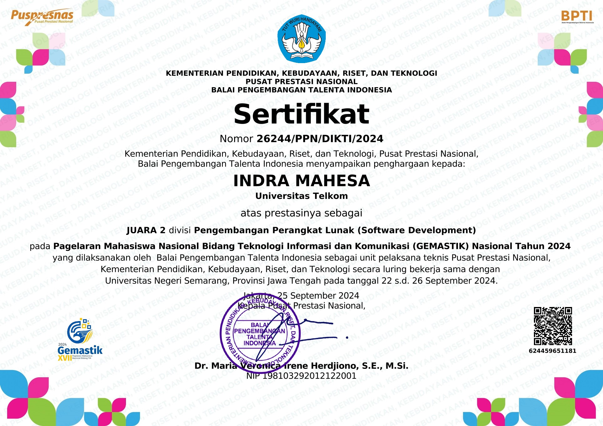 Certificate