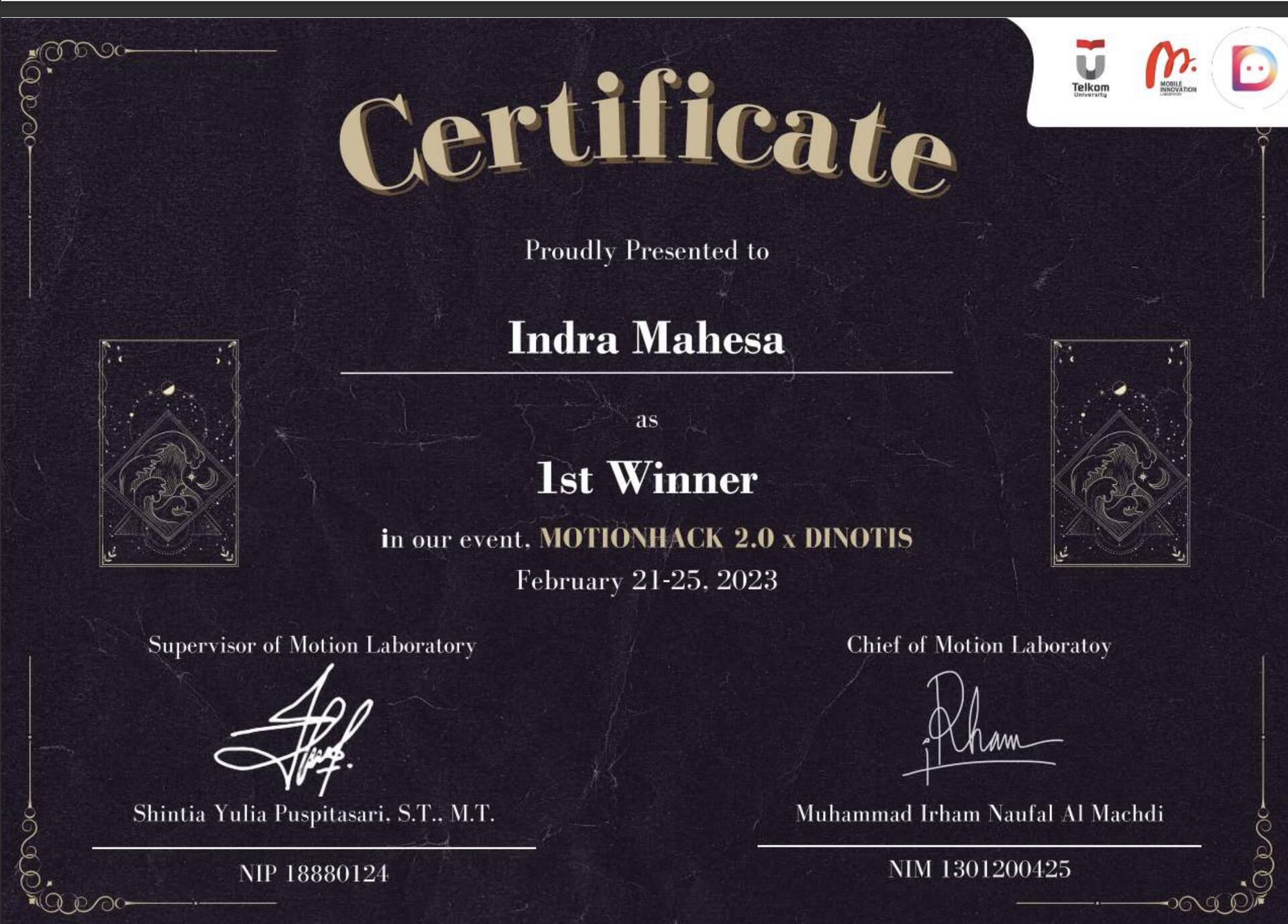 Certificate