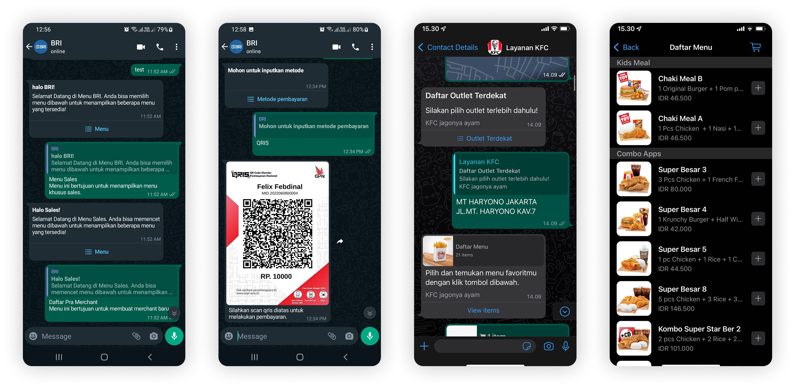 KFC & BRI Customer Whatsapp Bot